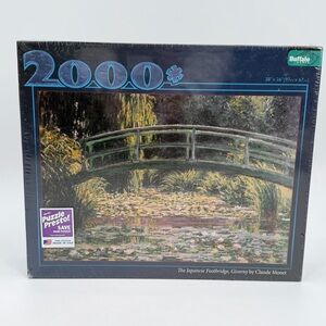 BUFFALO GAMES PUZZLE 2000 Piece JAPANESE FOOTBRIDGE Giverny Jigsaw Claude Monet